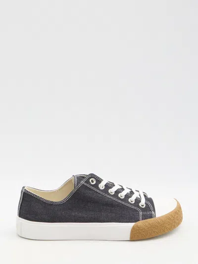 Loewe Bloc Denim Sneakers In Black