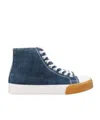 Loewe Bloc Denim Sneakers In Blue
