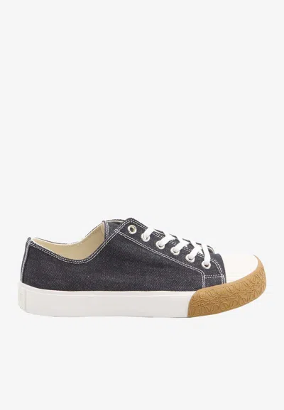 Loewe Bloc Low-top Denim Sneakers In Blue