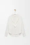 Loewe Silk-blend Satin Blouse In White