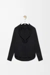 Loewe Silk-blend Satin Blouse In Black