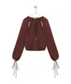 Loewe Blouse In Cotton And Silk
