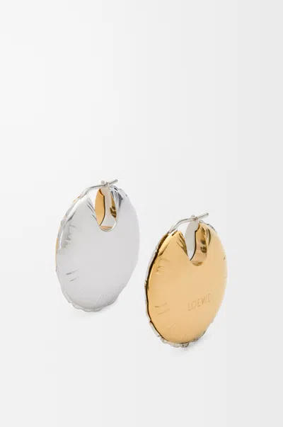 Loewe Blown Inflated Balloon Earrings In Brass For Woman In Silver/gold