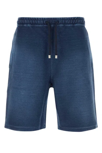 Loewe Denim Blue Stretch Cotton Bermuda Shorts
