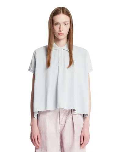 Loewe Blue Anagram Cotton Polo In White
