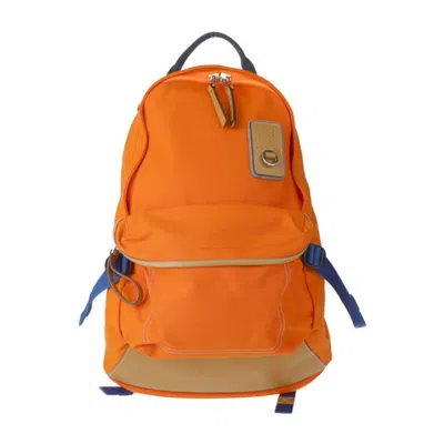 Pre-owned Loewe Blue Brown Orange Canvas Leather Backpack () In Blue, Brown, Orange