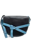 Loewe Blue Calfskin Gate Small Crossbody (authentic Pre-loved) In Black