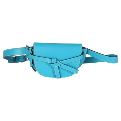 Pre-owned Loewe Blue Calfskin Mini Gate Belt Bag