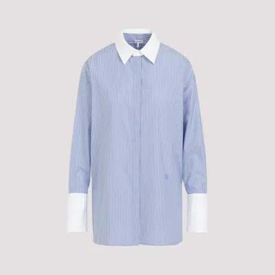 Loewe Blue Cotton Deconstructured Shirt