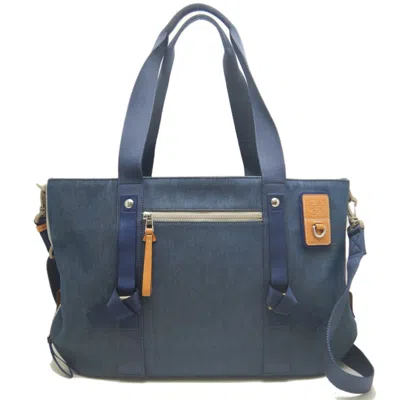 Pre-owned Loewe Blue Cotton Denim Tote Bag ()