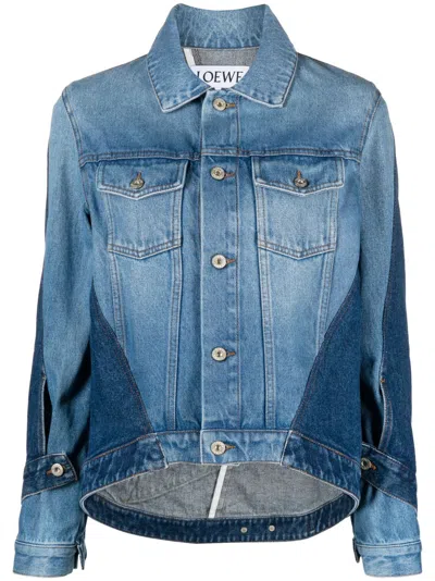 Loewe Blue Deconstructed Denim Jacket