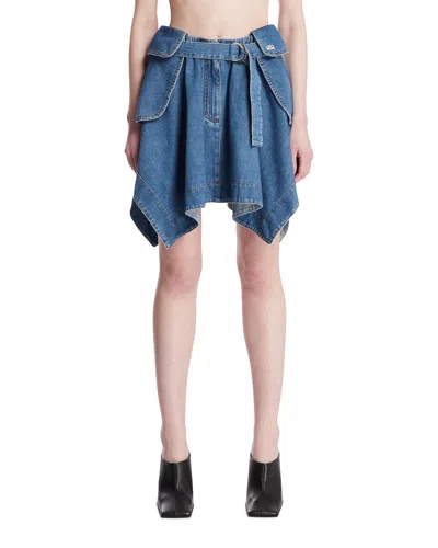 Loewe Blue Denim Cargo Mini Skirt
