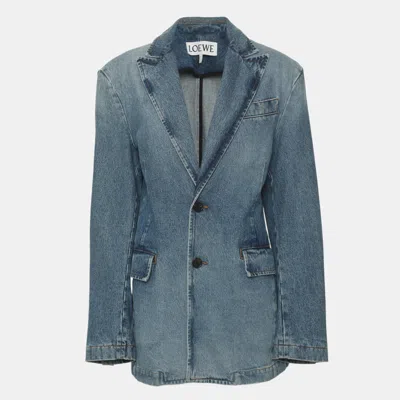 Pre-owned Loewe Blue Denim Cowboy Tailored Jacket M