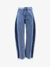 Loewe Draped Jeans In Blue