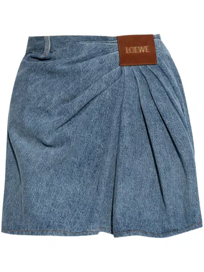 Loewe Blue Denim Mini Skirt
