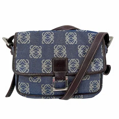 Pre-owned Loewe Blue Denim Shoulder Bag ()