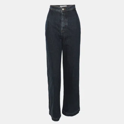 Pre-owned Loewe Blue Denim Wide Leg Jeans S