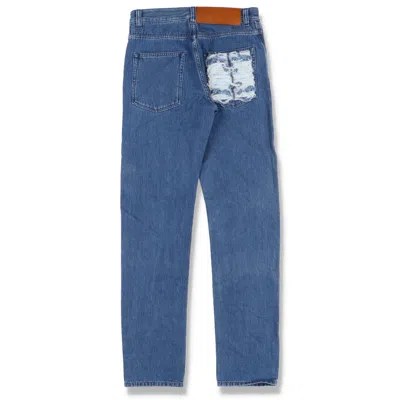 Pre-owned Loewe Blue Destroyed Pocket Slim Jeans