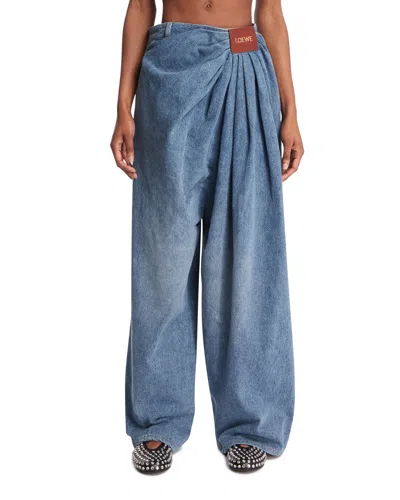 Loewe Blue Draped Jeans