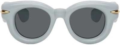 Loewe Blue Inflated Round Sunglasses In Light Blue/other