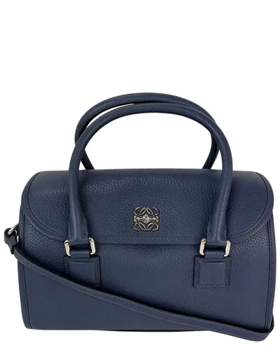 Loewe Blue Leather Alamo 28 Crossbody (authentic Pre-loved)
