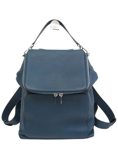 Loewe Blue Leather Backpack (authentic Pre-loved)