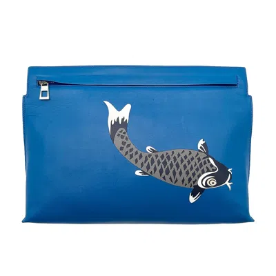 Pre-owned Loewe Blue Leather Clutch Bag Pouch ()