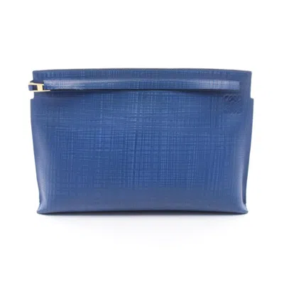 Pre-owned Loewe Blue Leather Clutch Bag Pouch ()