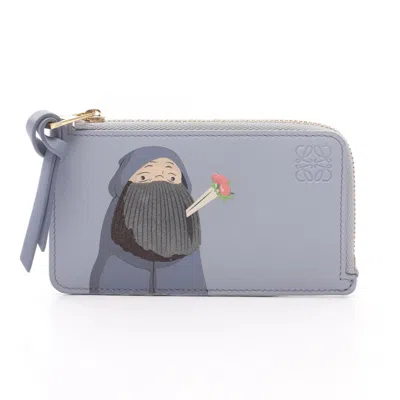 Pre-owned Loewe Blue Leather Coin Purse/coin Case ()