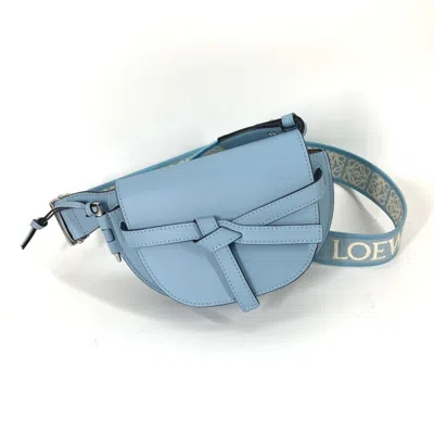 Pre-owned Loewe Blue Leather Jacquard Pochette Shoulder Bag ()