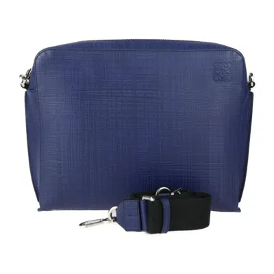 Pre-owned Loewe Blue Leather Messenger Bag Shoulder Bag ()