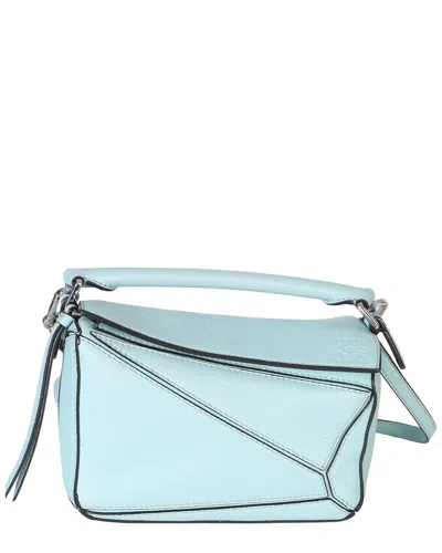 Pre-owned Loewe Blue Leather Mini Puzzle (authentic Pre-loved)