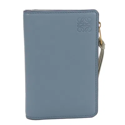 Pre-owned Loewe Blue Leather Wallet (bi-fold) ()
