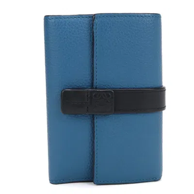 Pre-owned Loewe Blue Leather Wallet (tri-fold) ()