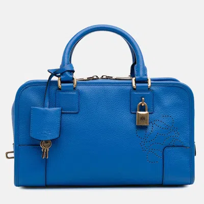 Pre-owned Loewe Blue Limited Edition Leather Amazona 28