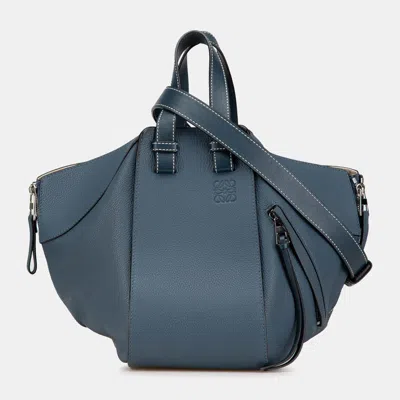 Pre-owned Loewe Blue Small Leather Hammock Bag