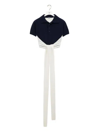Loewe Blue Wool Cashmere T-shirt In Multi