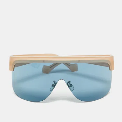 Pre-owned Loewe Blue/beige Lw40034u Mask Shield Sunglasses
