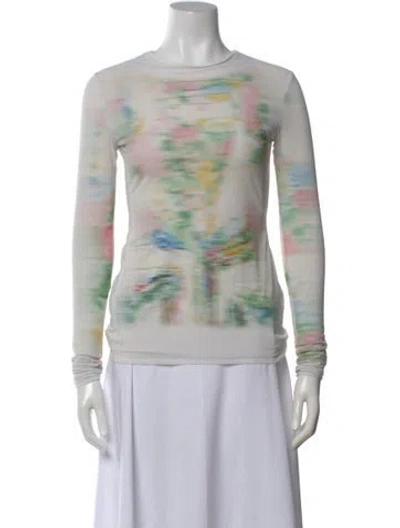 Pre-owned Loewe Blurred Graphic Print Top In Multi