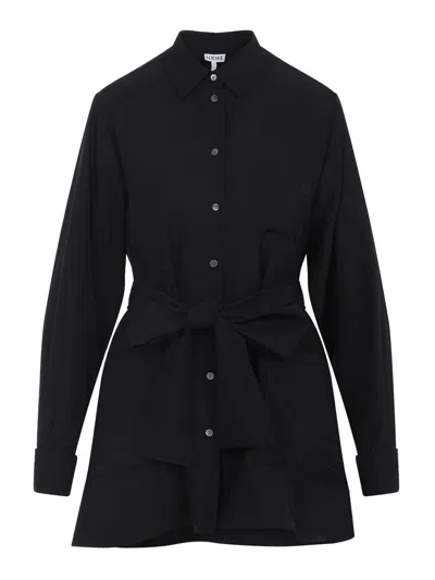 Loewe Belted Blouse In Black