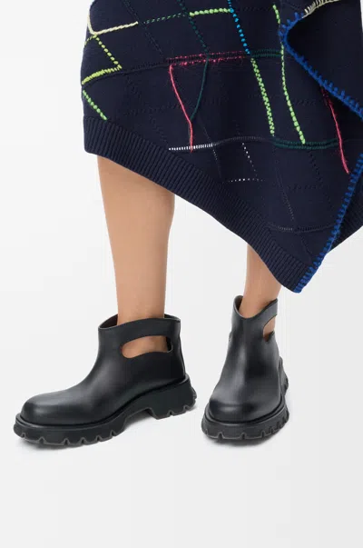 Loewe Bobby Leather Ankle Boots In Black