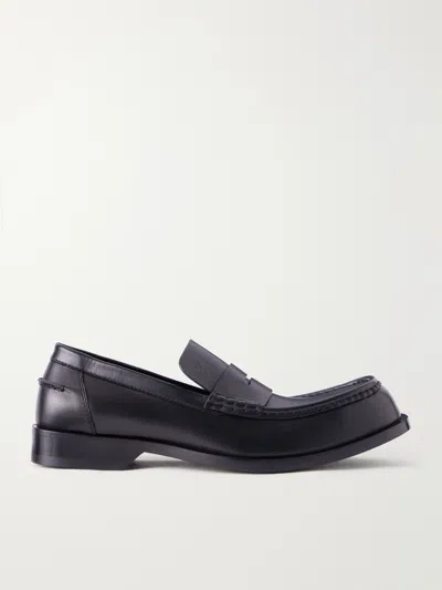Loewe Bobine Anagram-debossed Leather Loafers In Black