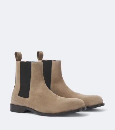 Loewe Bobine Chelsea Bootie In Suede Calfskin In Multi