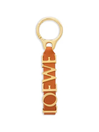 Loewe Bold Leather Keyring In Brown