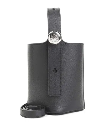 Loewe Pebble Bucket Mini Bag In Black