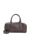 Loewe Structured Rectangular Handbag In Premium Calfskin Leather In Brown