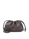 Loewe Soft Slouchy Leather Shoulder Bag With Drawstring Closure In Gray