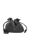 Loewe Medium Black Calf Leather Flamenco Clutch With Adjustable Features In Black