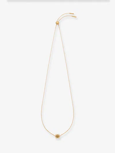 Loewe Bombè Anagram Brass Necklace In Gold