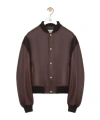 Loewe Bomber Jacket In Nappa Lambskin In Brown